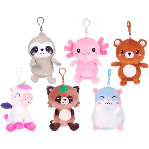 KAWAII KUTIES MIXED BAG CLIPS WITH CDU 6 ASST 12CM