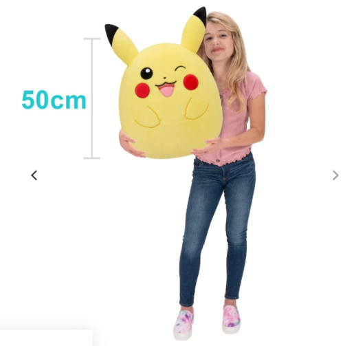 POKEMON SQUISHMALLOWS PIKACHU GUIÑO 50CM